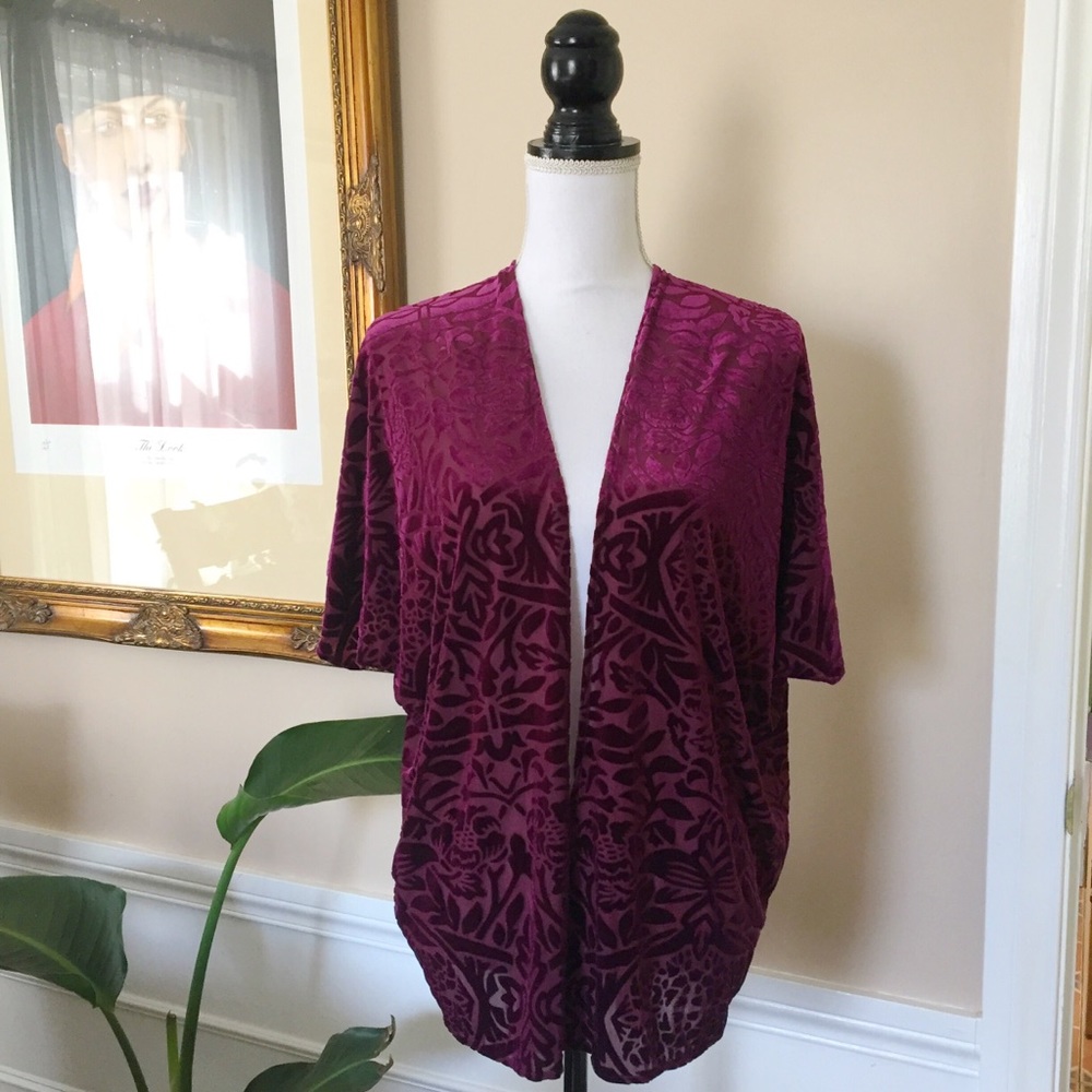 Simply Styled Velvet Burnout Kimono